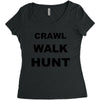 crawl walk hunt Women's Triblend Scoop T-shirt