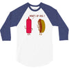 what up dog ketchup hot dog 3/4 Sleeve Shirt