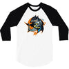 shark knight graphic 3/4 Sleeve Shirt
