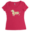 dachshund flower Women's Triblend Scoop T-shirt