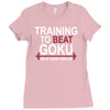train insaiyan gym training to beat goku or krillin dbz dragon ball z Ladies Fitted T-Shirt