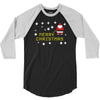 santa peeing merry christmas 3/4 Sleeve Shirt
