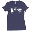 s hi t funny geek reading books type Ladies Fitted T-Shirt