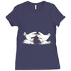 chicken fight Ladies Fitted T-Shirt