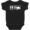 drums   problem solved   mens funny Baby Bodysuit