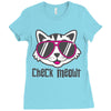 CHECK MEOWT CAT Ladies Fitted T-Shirt