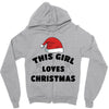 this girl loves christmas Zipper Hoodie