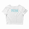 west ham in the blood retro style new Crop Top
