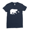 Bear Fishing Ladies Fitted T-Shirt