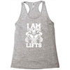 i am the one who lifts Racerback Tank