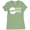 never poke a ninja Ladies Fitted T-Shirt