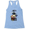 who loves pugs Racerback Tank