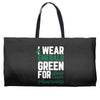 i wear emerald green for liver cancer awareness Weekender Totes