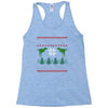 ugly dinosaur christmas Racerback Tank