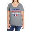 Librate Egalite Mbappe France Ladies Curvy T-Shirt