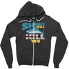 sharks will kill you Zipper Hoodie