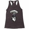 heart and nuclear explosion Racerback Tank