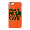 real men love cats, funny quote iPhone 7 Case
