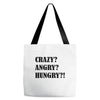 crazy angry hungry Tote Bags