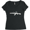banksy style ak47 art   funny Women's Triblend Scoop T-shirt