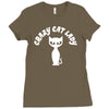 crazy cat lady Ladies Fitted T-Shirt