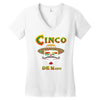 cinco de mayo badass skull Women's V-Neck T-Shirt