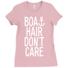 boat hair don't care Ladies Fitted T-Shirt
