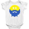 bearded smiley face Baby Onesie