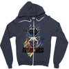 who loves frenchies Zipper Hoodie