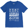 Born In August V-Neck Tee