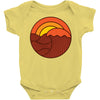 sunset circle Baby Onesie
