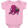 purple octopus playing the bagpipes Baby Onesie