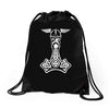 thorshammer mj&ouml;lnir odin wikinger germanen Drawstring Bags