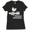 peace and music Ladies Fitted T-Shirt
