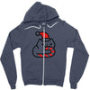 candy cane cat Zipper Hoodie
