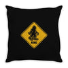 big foot xing big foot crossing sasquatch Throw Pillow