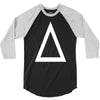 prism a triangle design graphic baseball jersey 3/4 Sleeve Shirt