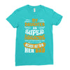 My Daughter Super Awesome Dad Ladies Fitted T-Shirt