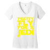 pretty fly for a jedi Women's V-Neck T-Shirt