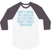 dont judge my english setter 3/4 Sleeve Shirt