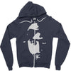 airbrushed stencil Zipper Hoodie