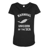narwhals Maternity Scoop Neck T-shirt