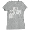may contain alcohol Ladies Fitted T-Shirt