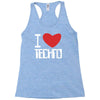 i love techno Racerback Tank