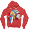 chief many feathers Zipper Hoodie