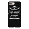 Dear Daddy, Thanks for Being my Dad Baby Boy Letter to Father iPhone 8 Plus