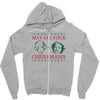 golden christmas Zipper Hoodie