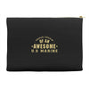 proud cousin of an awesome u.s marine Accessory Pouches