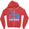 proud cat dad Zipper Hoodie