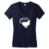 chiken butt Women's V-Neck T-Shirt